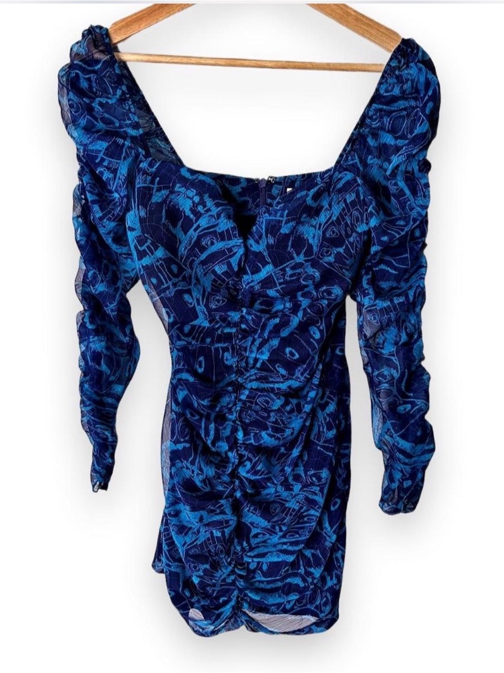 Amanda Uprichard Skylark Ruched Mesh Mini Dress XS